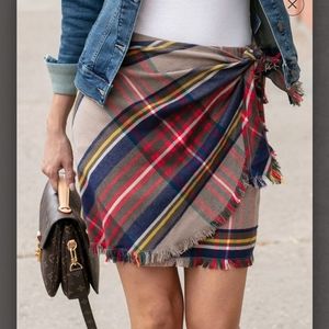 Grace & Lace Plaid Wrap Skirt (Stretch Flex)